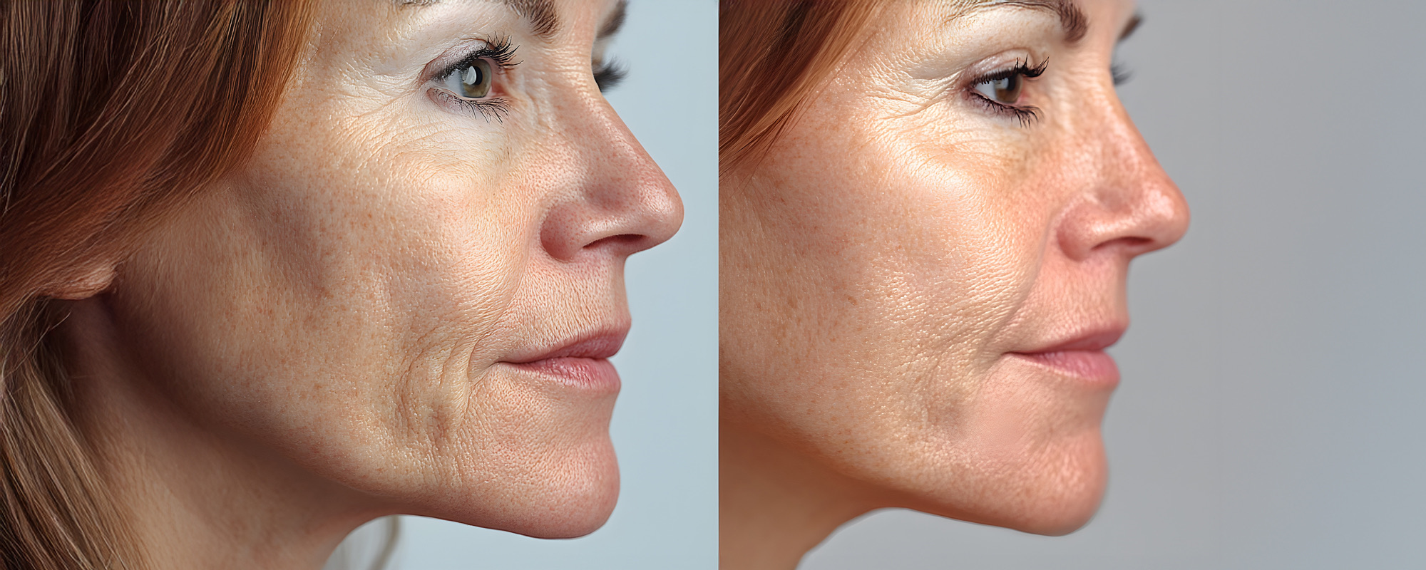 efekt przed i po - terapia światłem IR